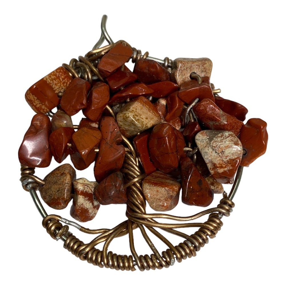 Real Jasper Tree of Life Pendant for Natural Beauty and Symbolic Significance
